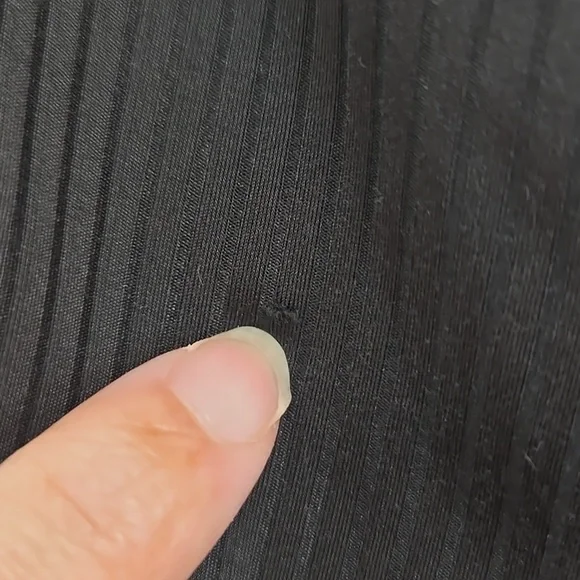 Girlfriend Collective-FLAWED-Black Ribbed Stretch High Rise Leggings-Size Medium - Picture 9 of 16